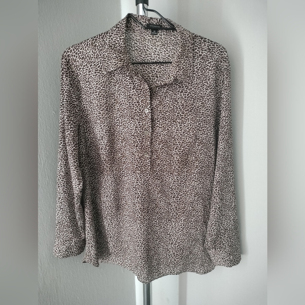 Ann Taylor Animal Print Blouse